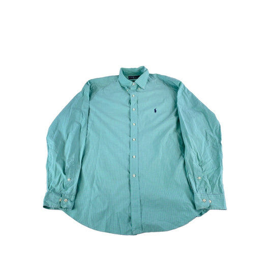Mens Ralph Lauren Classic Fit Light Mutlicolor Stipes ButtonUp Shirt Size 17 1/2