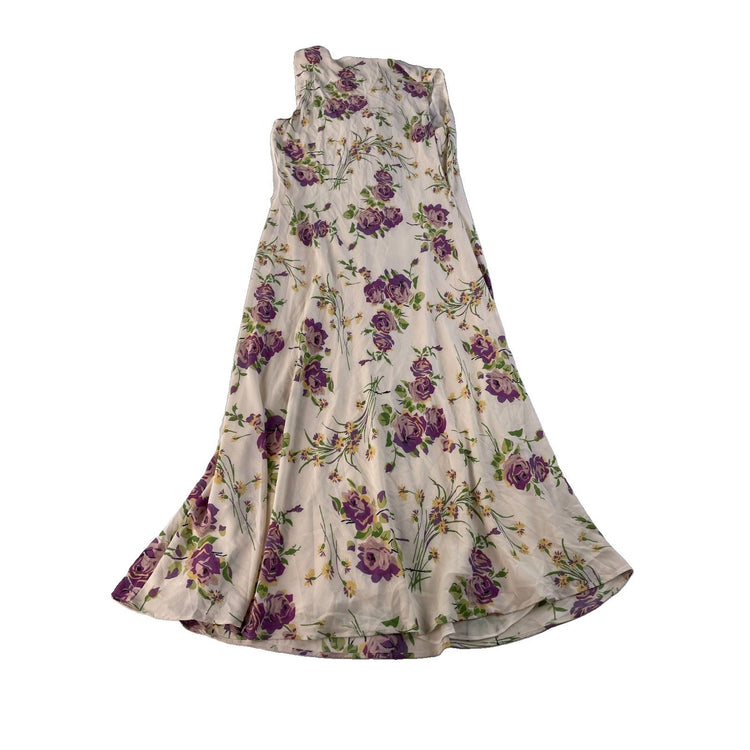 Women's Lauren Ralph Lauren Cream Floral Sleeveless Dress Size 10