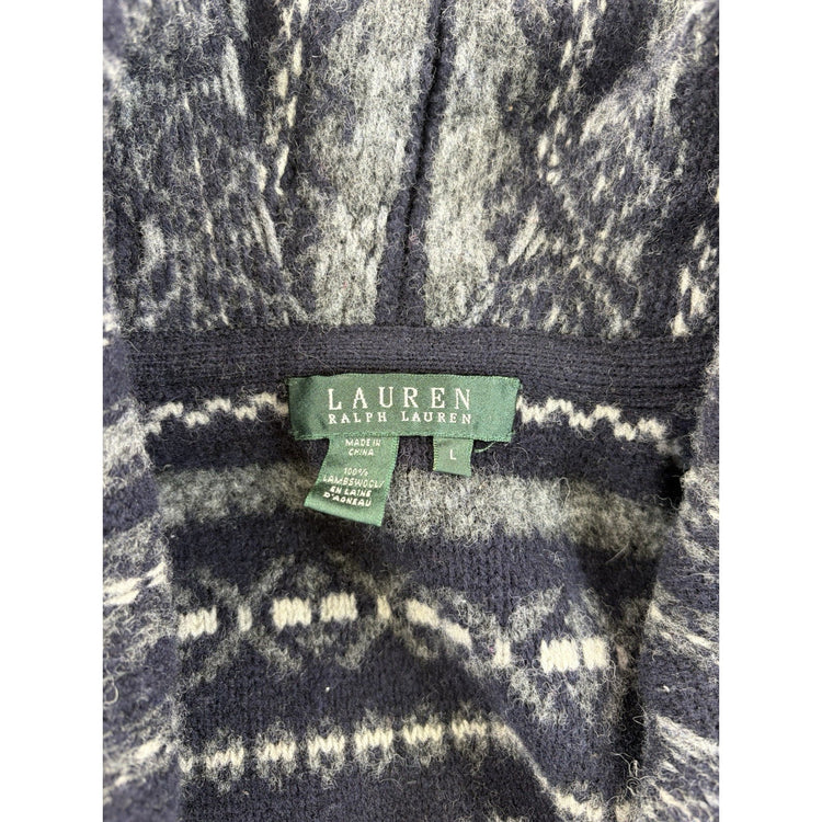 Women’s Lauren Ralph Lauren 100% Lambswool Multicolor Cardigan Size L