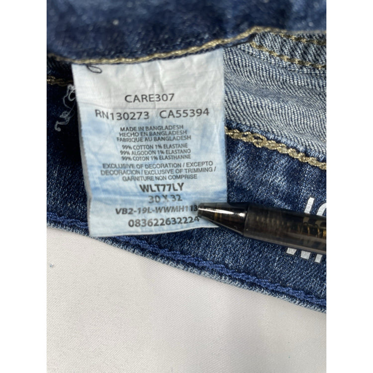 Men Wrangler Retro Slim Bootcut Blue Jeans Size 30x32