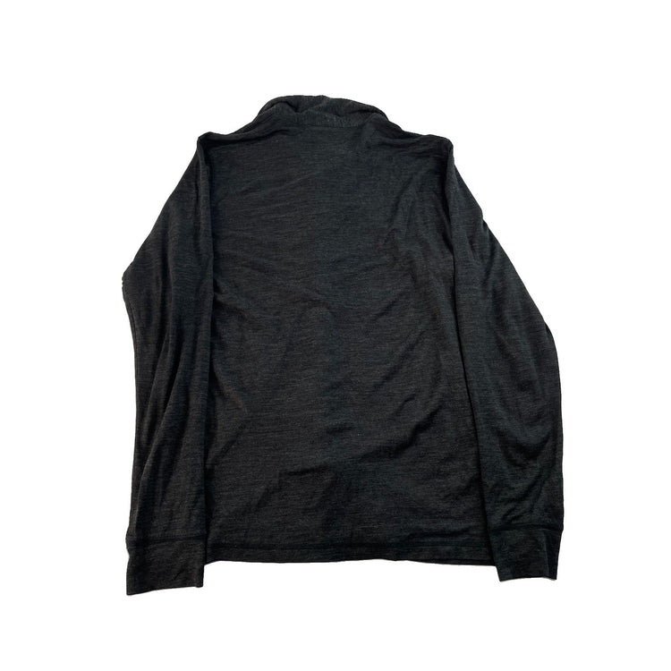 Men prAna Charcoal Grey Long Sleeve Button Down Shirt Size L