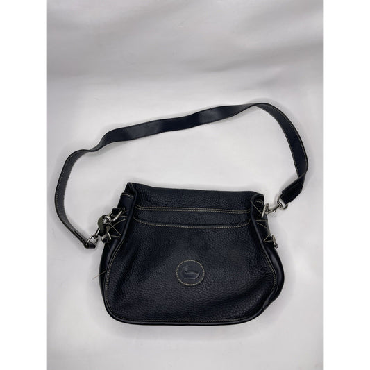 Vintage Dooney And Bourke Black Leather Shoulder Bag