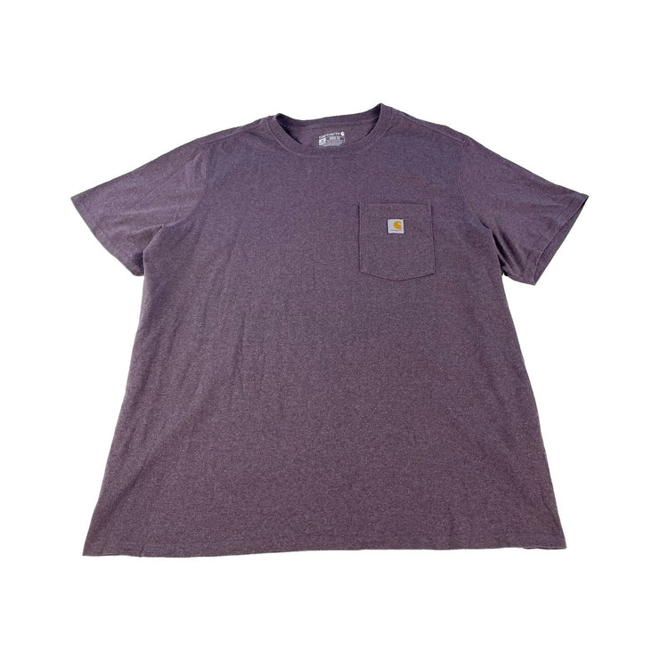 Mens Carhartt Heather Purple Loose Fit Short Sleeve Pocket T Shirt Size 3X