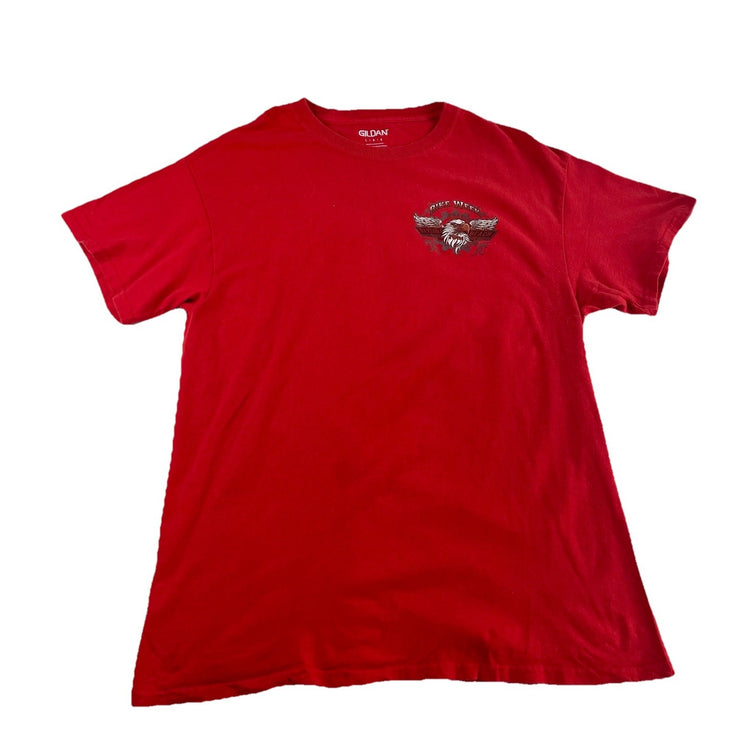 Mens 2019 Gildan Red 78th Annual Bike Week Daytona Beach T Shirt Size Large