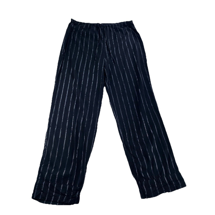 Womens Victoria’s Secret Striped Black Sleep Pants Size Large