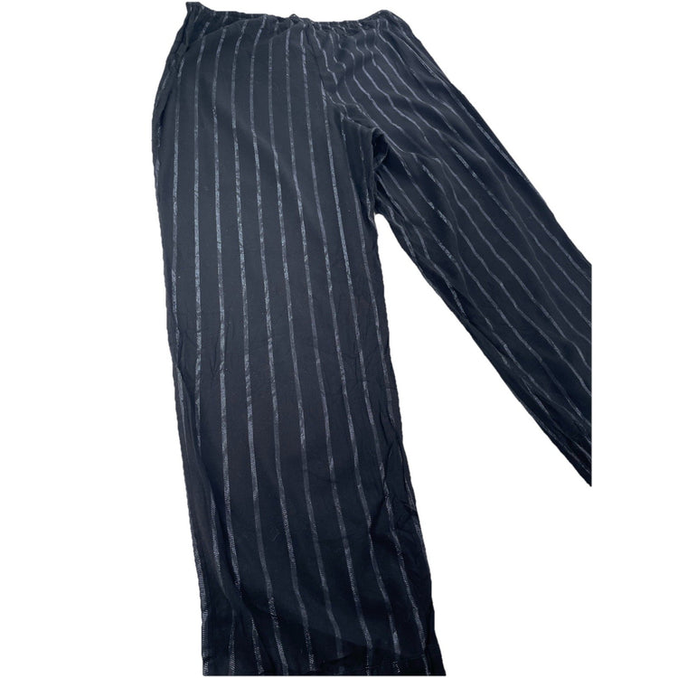 Womens Victoria’s Secret Striped Black Sleep Pants Size Large