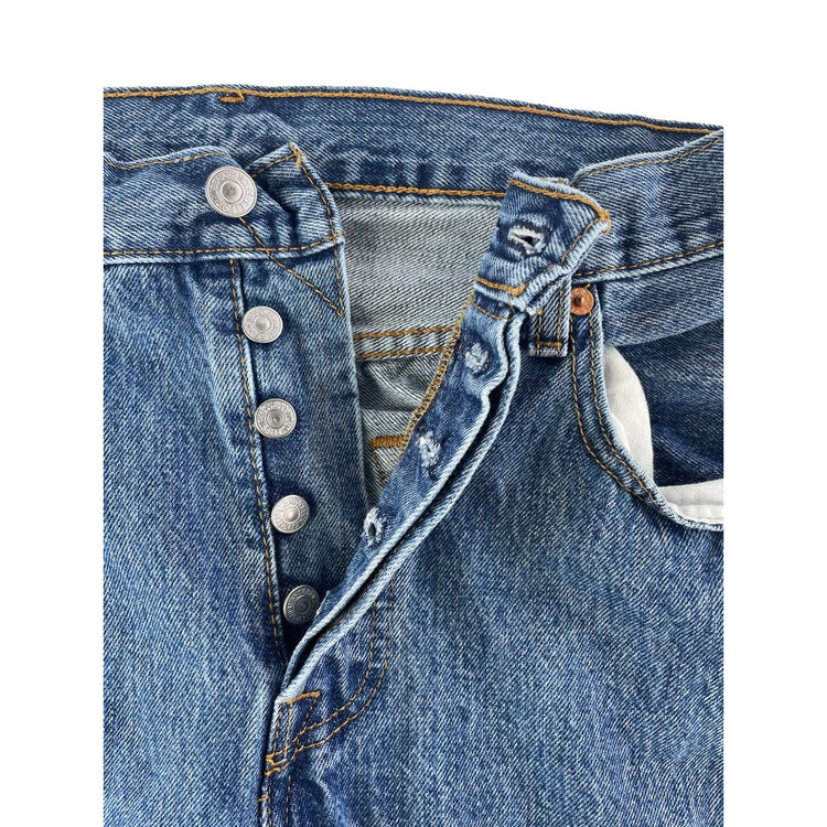 Mens Levis 501 Slim Fit Light-Meduim Wash Denim Jeans Size 32x32