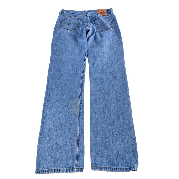 Mens Levis 501 Light Blue Denim Jeans Size 32
