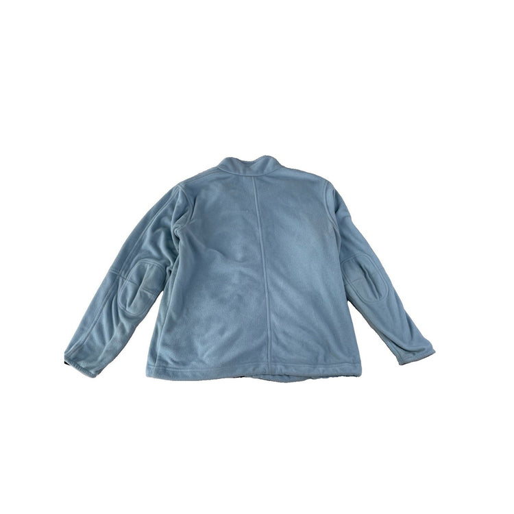 Womens Patagonia Synchilla Elbow Patch Full-Zip Fleece Jacket Light Blue Size L