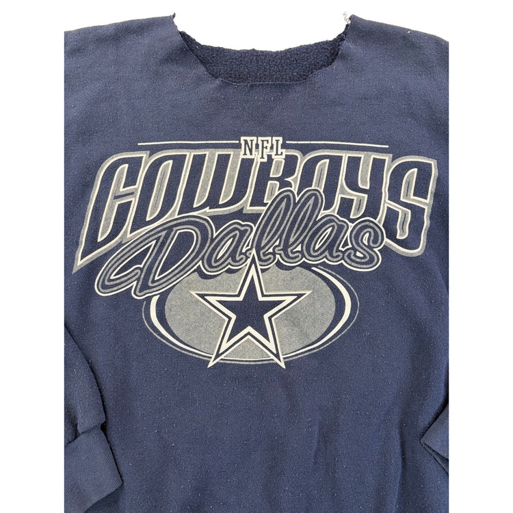 Men's Vintage Dallas Cowboys Navy Blue Sweatshirt Size L