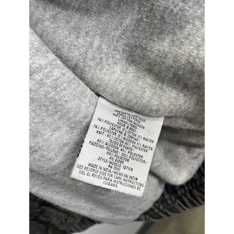 Yukon Trail Denim Jacket Hooded Mens Size XL Varsity Button Up Vintage