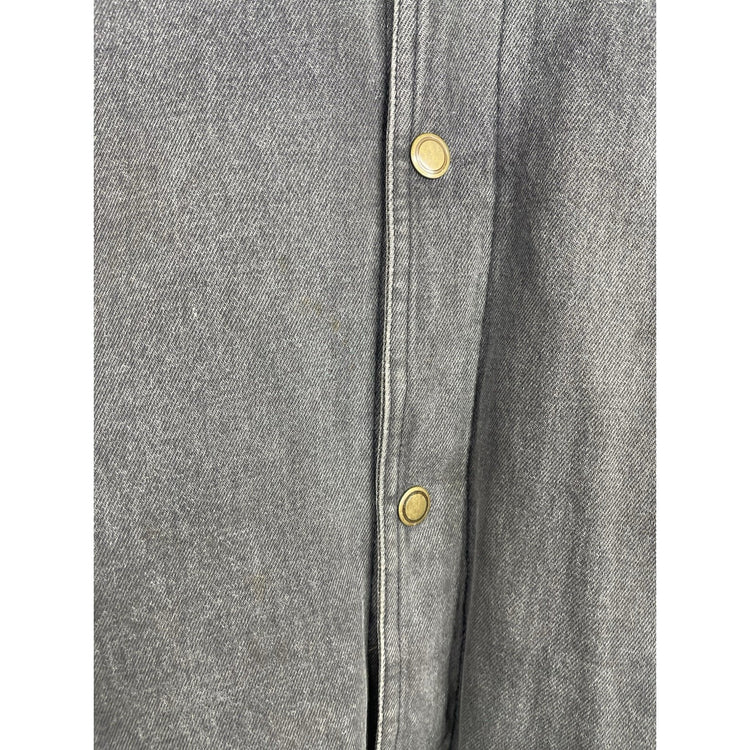Yukon Trail Denim Jacket Hooded Mens Size XL Varsity Button Up Vintage