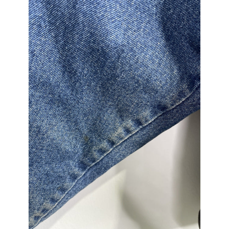 Yukon Trail Denim Jacket Hooded Mens Size XL Varsity Button Up Vintage