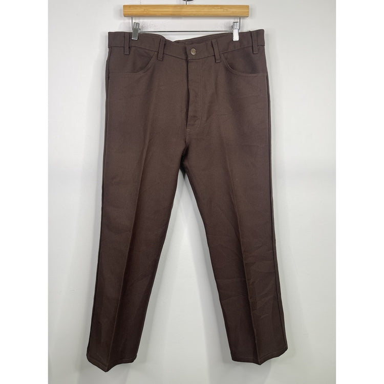Vintage Levis Sta-Prest Pants Mens 40x32 Brown Straight Leg Dress Slacks 90s