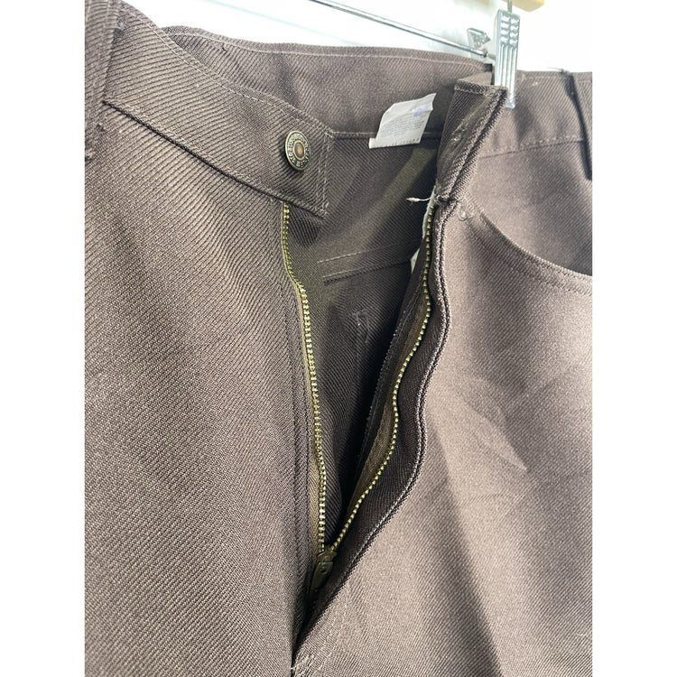 Vintage Levis Sta-Prest Pants Mens 40x32 Brown Straight Leg Dress Slacks 90s