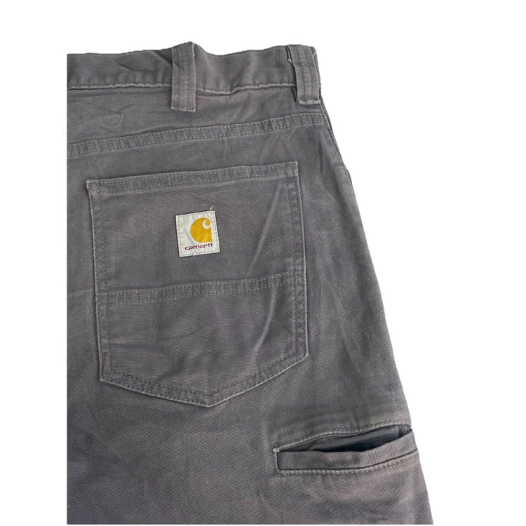 Mens Carhartt Gray Relaxed Fit Cargo Pants Size 36x34