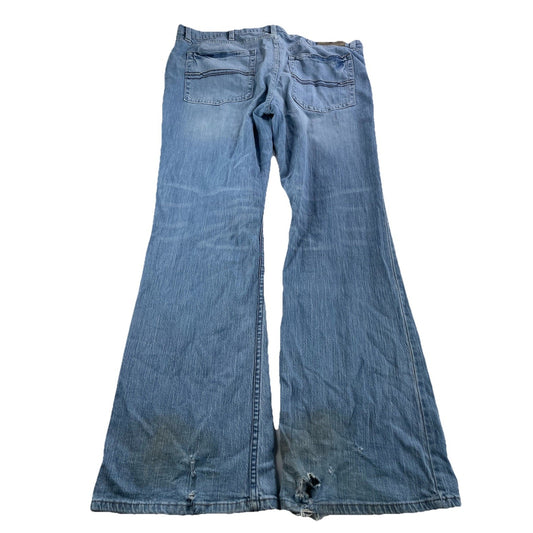 Mens Cody James Light Wash Bootcut Jeans Size 44x34