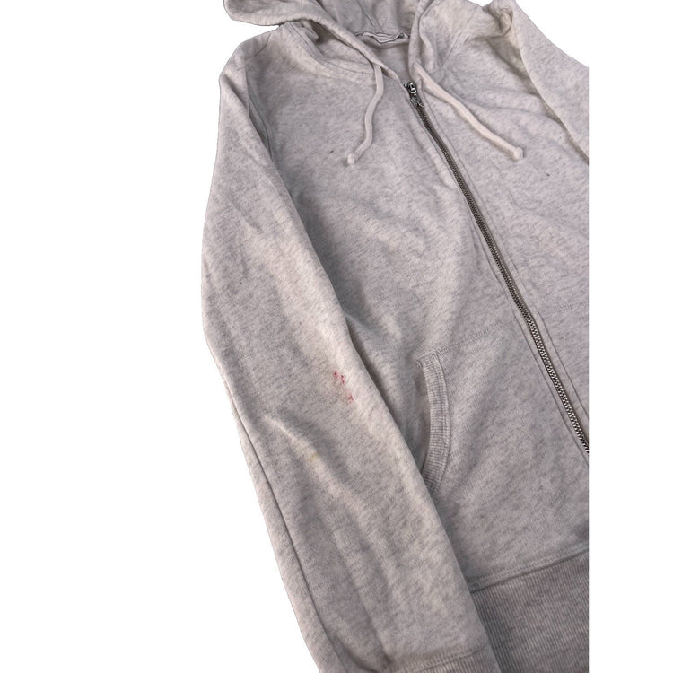 Womens Victorias Secret Gray Zip Up Jacket With Pink Sequin Wings Size Medium