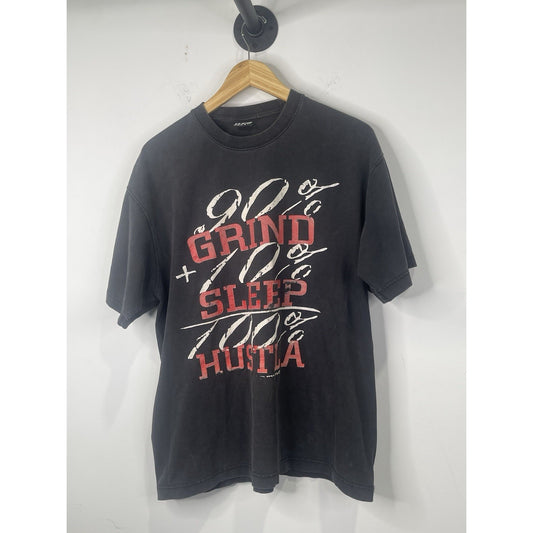Vintage Mens Grind,Sleep,Hustla Black T-shirt Sz Large Dream USA Tag