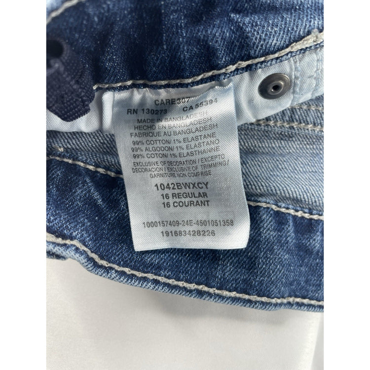 Boys Vintage Wrangler 20X Regular Bootcut Medium wash Denim Jeans Size 16r