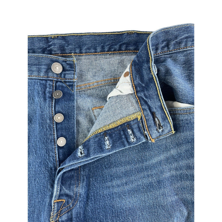Mens Levis 501 Blue Denim Jeans Size 38