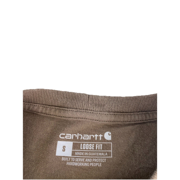 Mens Carhartt Light Brown Loose Fit T-Shirt Size S