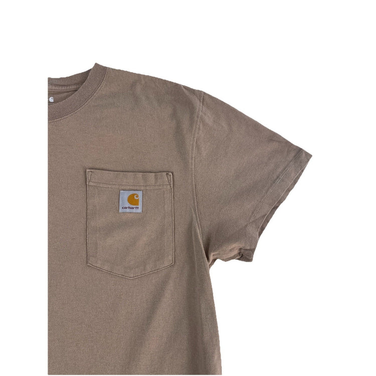 Mens Carhartt Light Brown Loose Fit T-Shirt Size S