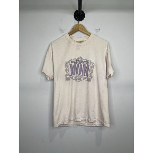 Vintage 2003 Big Dogs Worlds Greatest Mom Mothers Day Shirt White Sz S