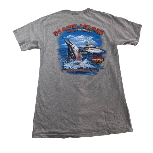 Men’s Harley Davidson Gray “Nags Head” Basic T-shirt Size L