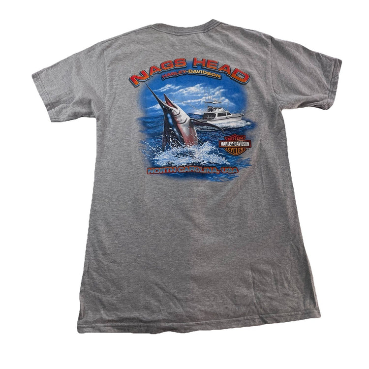 Men’s Harley Davidson Gray “Nags Head” Basic T-shirt Size L