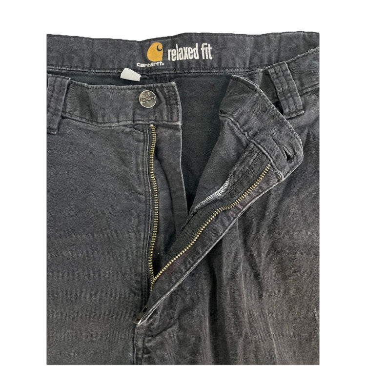 Mens Carhartt Black Relaxed Fit Jeans Size 46X30