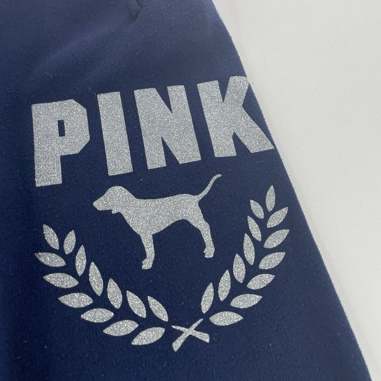 Womens Victoria’s Secret PINK Navy Blue Sweatpants Size Small