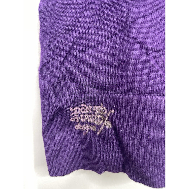 Y2K Women’s ED Hardy By Christian Audigier Purple Long Sleeve T-shirt Sz Small
