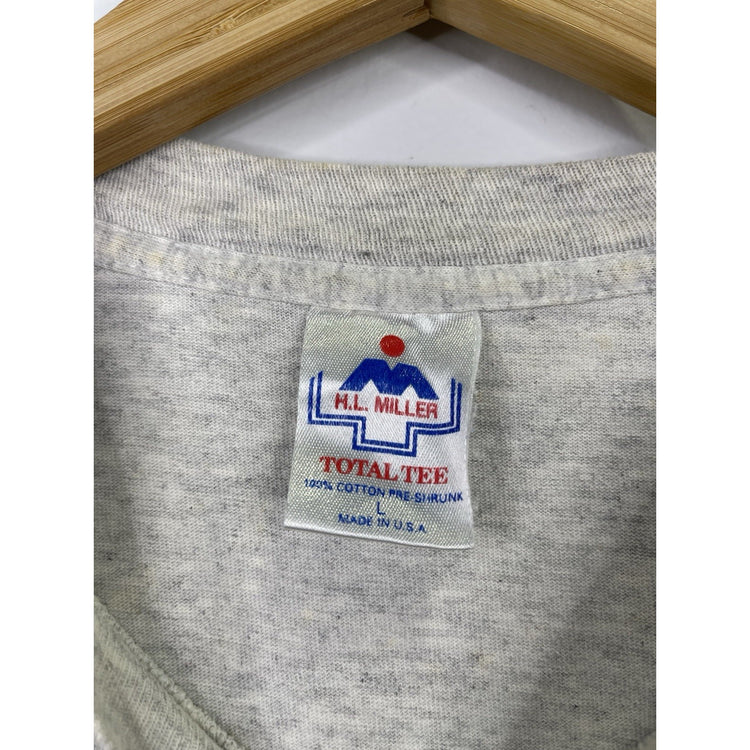 Vintage 90s Mens Native American Grey T-shirt Single Stitch Size Large