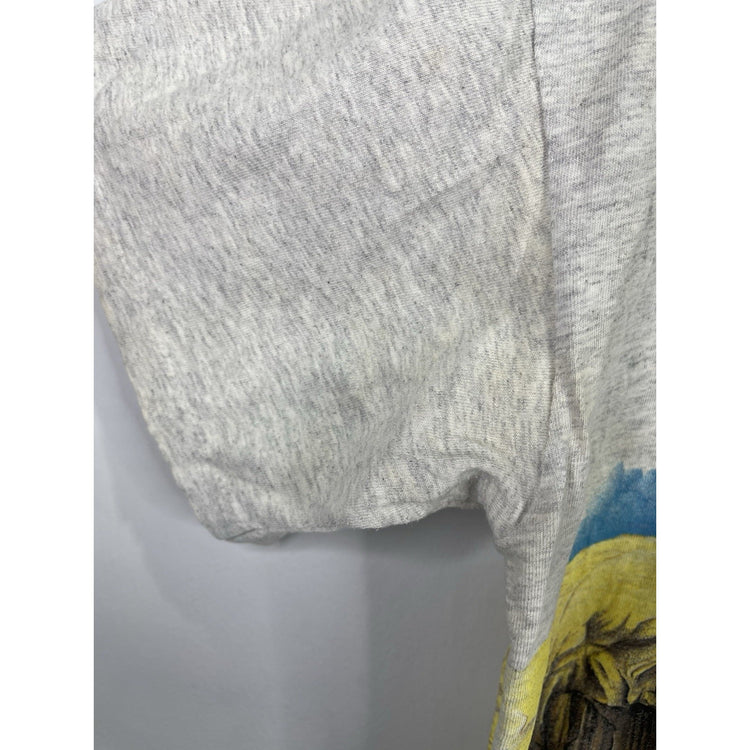 Vintage 90s Mens Native American Grey T-shirt Single Stitch Size Large