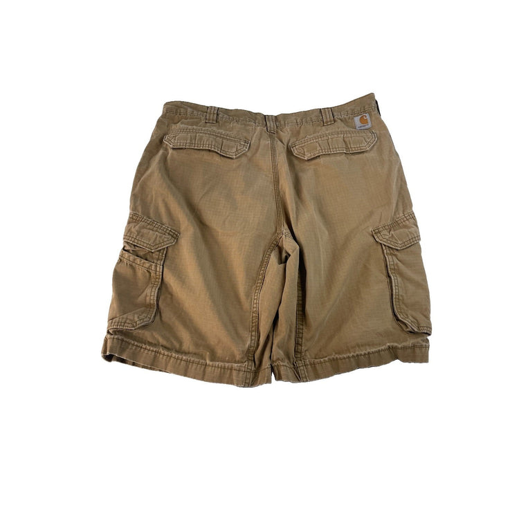 Mens Carhartt Khaki Relaxed Fit Cargo Shorts Size 38