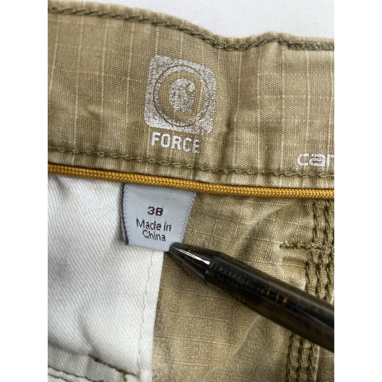 Mens Carhartt Khaki Relaxed Fit Cargo Shorts Size 38