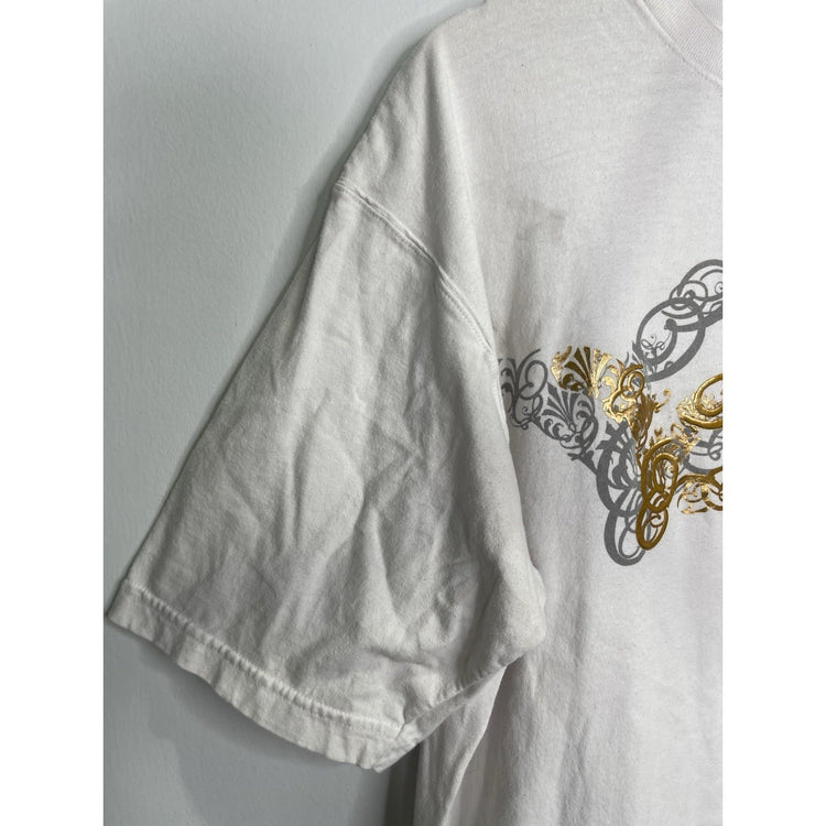 Men’s Roca Wear White Short Sleeve T-Shirt Y2K 2000s Skate Streetwear Sz 3XL