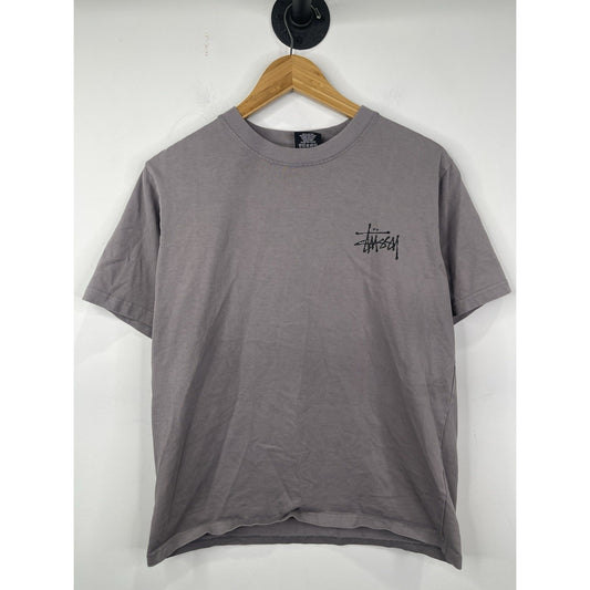 Y2k Men’s Stussy Dark Grey T-shirt Size Medium