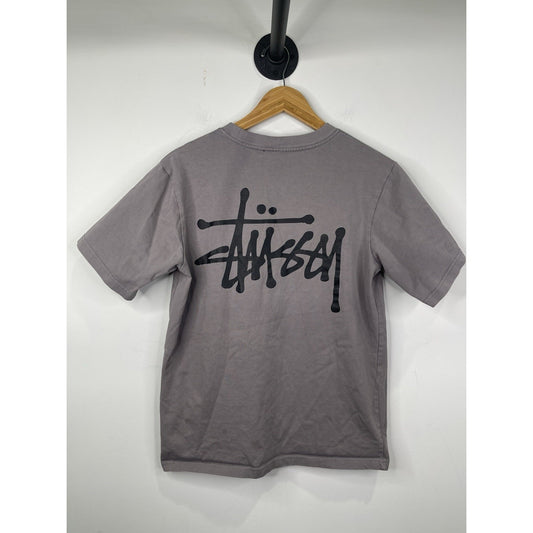 Y2k Men’s Stussy Dark Grey T-shirt Size Medium