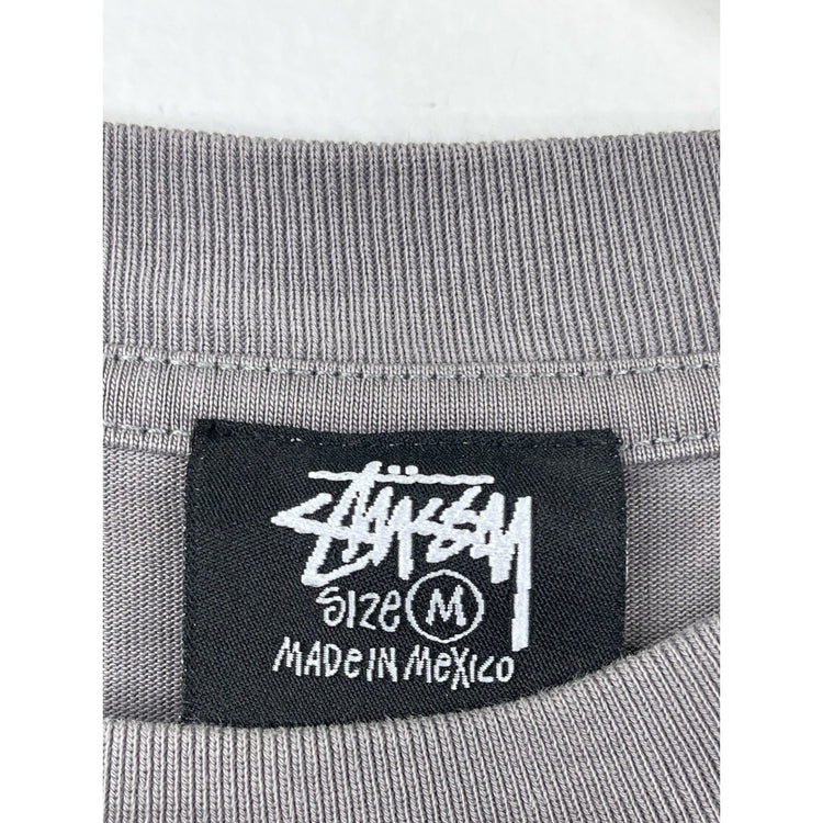 Y2k Men’s Stussy Dark Grey T-shirt Size Medium