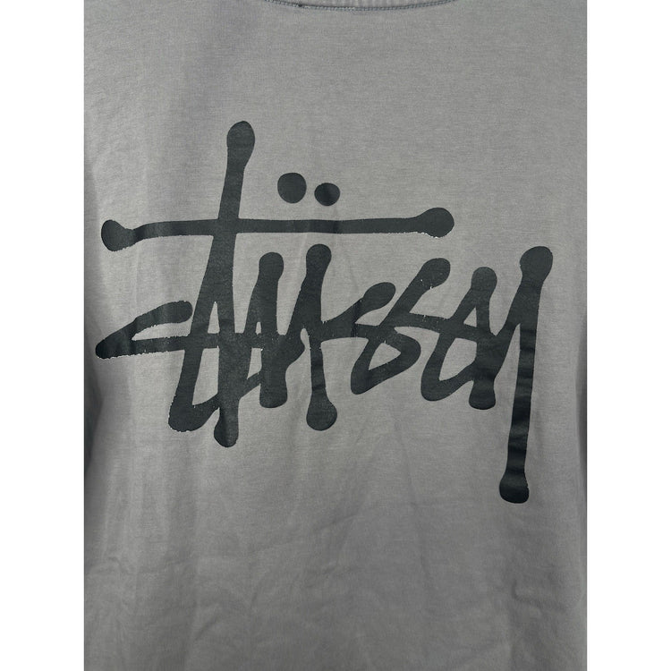 Y2k Men’s Stussy Dark Grey T-shirt Size Medium