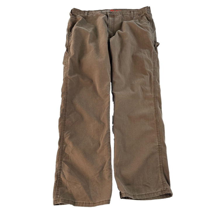 Men's Dickies FLEX Regular Fit Brown Canvas Carpenter Work Pants SIZE 40X32