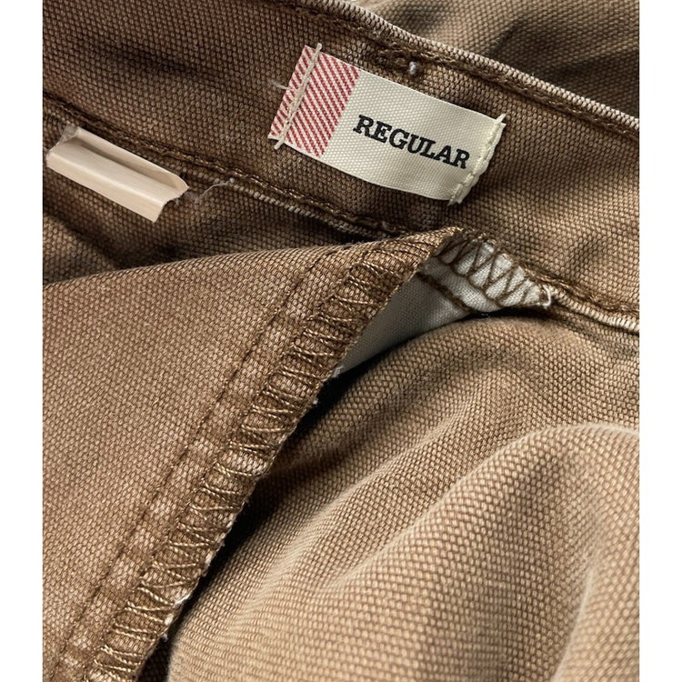 Men's Dickies FLEX Regular Fit Brown Canvas Carpenter Work Pants SIZE 40X32