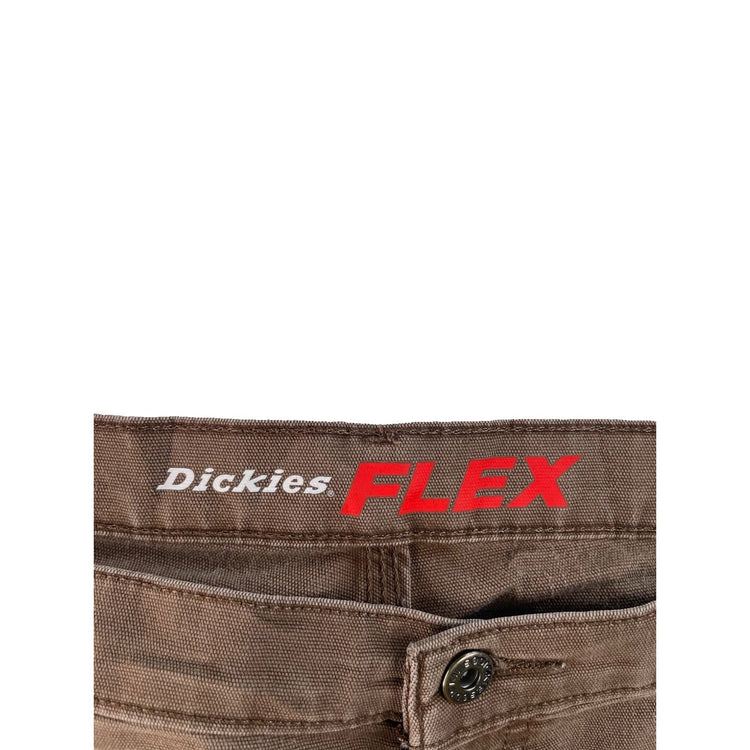 Men's Dickies FLEX Regular Fit Brown Canvas Carpenter Work Pants SIZE 40X32