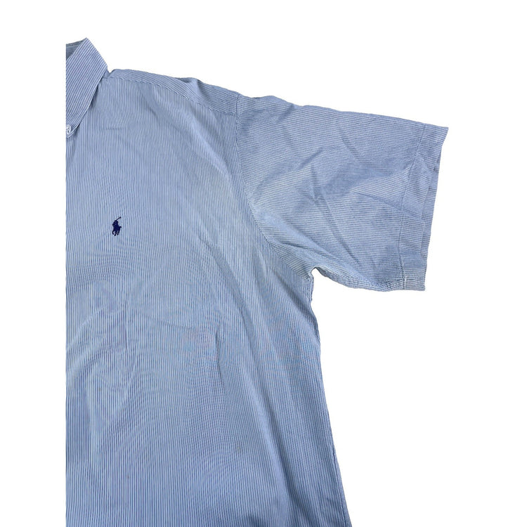 Mens Polo Ralph Lauren ‘Blake’ Blue Striped Long Sleeve Button Down Size XL