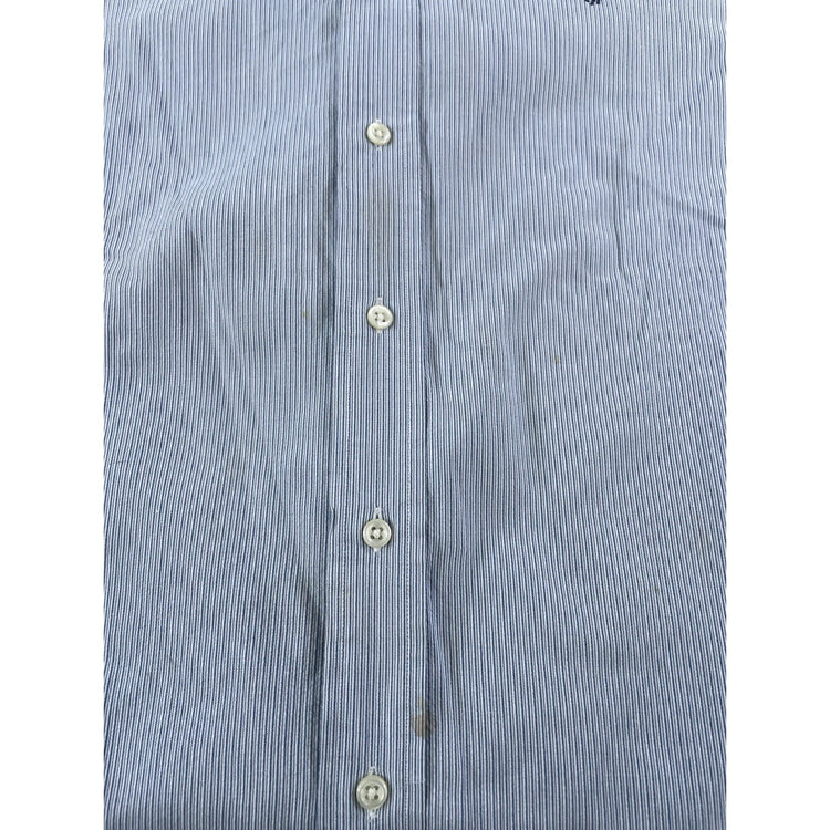 Mens Polo Ralph Lauren ‘Blake’ Blue Striped Long Sleeve Button Down Size XL