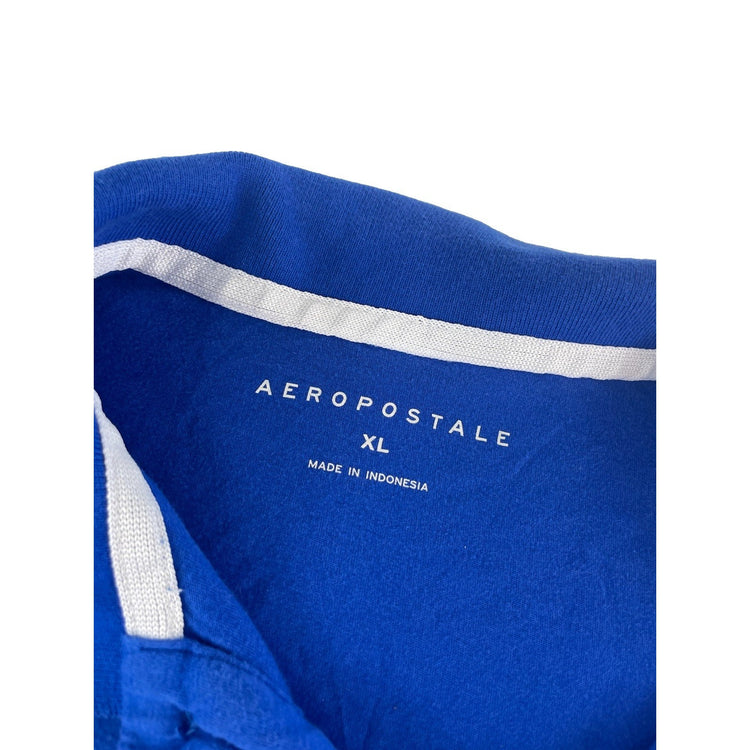 Mens Aeropostale Blue "1987 AERO NYC" Graphic Polo Shirt Size XL