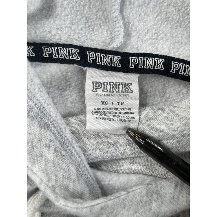 Womens Victoria’s Secret PINK Grey Hoodie Size XS