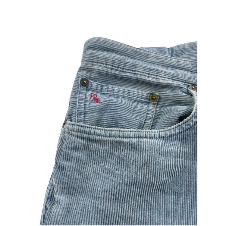 Mens Ralph Lauren Size 34X32 Blue Corduroy Pants